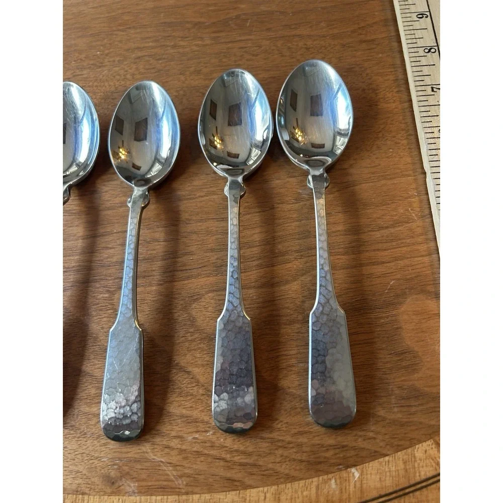 Set of 6 Towle Hammersmith Oval Soup Spoons 7 1/8